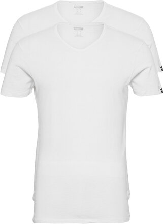 Puma Basic 2P V-Neck T-shirts Short-sleeved Hvit PUMA*Betinget Tilbud