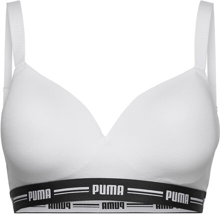 Puma Women Padded Top 1P Hang Lingerie Bras & Tops Soft Bras Non Wired Bras Hvit PUMA*Betinget Tilbud