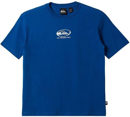 Chrome Logo Yth Bst Tops T-Kortærmet Skjorte Blue Quiksilver