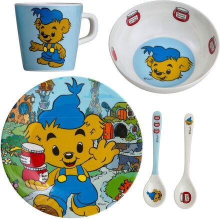 Bamse, Giftset, 5 Pcs Home Meal Time Dinner Sets Multi/patterned Rätt Start