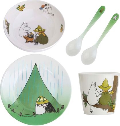 Moomin Camping, Giftset, 5 Pcs Home Meal Time Dinner Sets Multi/patterned Rätt Start
