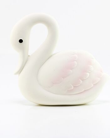 Natural Rubber Teether, Swan Toys Baby Toys Teething Toys White Rätt Start
