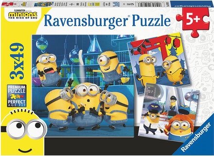 Minions 2 3X49P Toys Puzzles And Games Puzzles Classic Puzzles Multi/mønstret Ravensburger*Betinget Tilbud