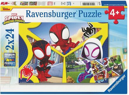 Spidey And Amazing Friends 2X24P Toys Puzzles And Games Puzzles Classic Puzzles Multi/patterned Ravensburger