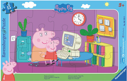 Peppa In Front Of The Computer 15P Toys Puzzles And Games Puzzles Classic Puzzles Multi/patterned Ravensburger