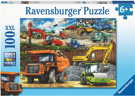 Construction Vehicles 100P Toys Puzzles And Games Puzzles Classic Puzzles Multi/patterned Ravensburger