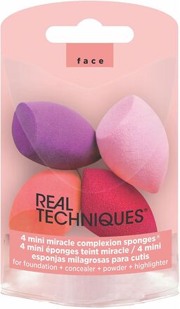 Real Techniques 4 Mini Mc Sponges Beauty WOMEN Makeup Makeup Brushes Sponges & Applicators Multi/mønstret Real Techniques*Betinget Tilbud