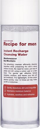 Instant Recharge Cleansing Water Hudpleje Nude Recipe For Men