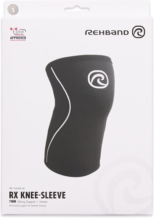 Rx Knee-Sleeve 7Mm Accessories Sports Equipment Braces & Supports Knee Support Svart Rehband*Betinget Tilbud
