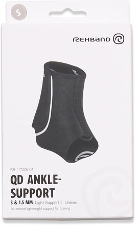 Qd Ankle-Support 3Mm Accessories Sports Equipment Braces & Supports Ankle Support Svart Rehband*Betinget Tilbud