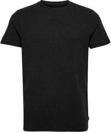 Bamboo Tee Tops T-shirts Short-sleeved Black Resteröds