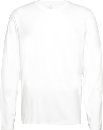 Long Sleeve Tee Bamboo T-shirts Long-sleeved Hvit Resteröds*Betinget Tilbud