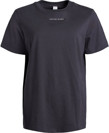 Essential Tee Cadiz T-shirts & Tops Short-sleeved Svart Rethinkit*Betinget Tilbud