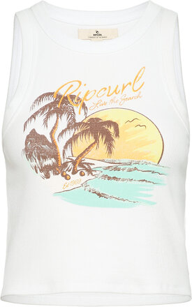 Sunset Ribbed Tank Sport T-shirts & Tops Sleeveless White Rip Curl