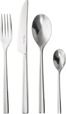 Blockley Bright V 24 Piece Set Home Tableware Cutlery Cutlery Set Silver Robert Welch