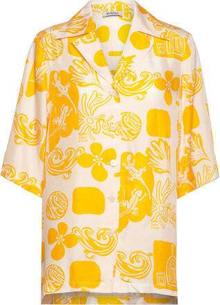 Rodebjer Formentera Designers Shirts Short-sleeved Yellow RODEBJER