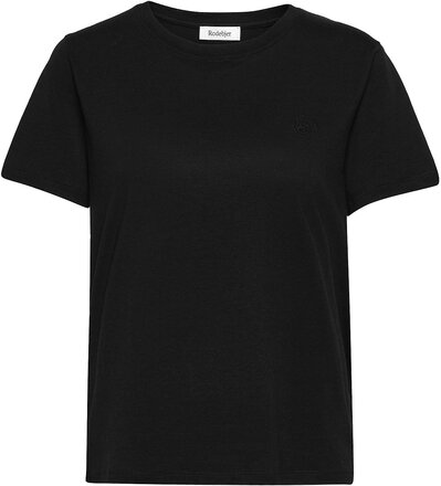 Rodebjer Ninja Logo T-shirts & Tops Short-sleeved Svart RODEBJER*Betinget Tilbud