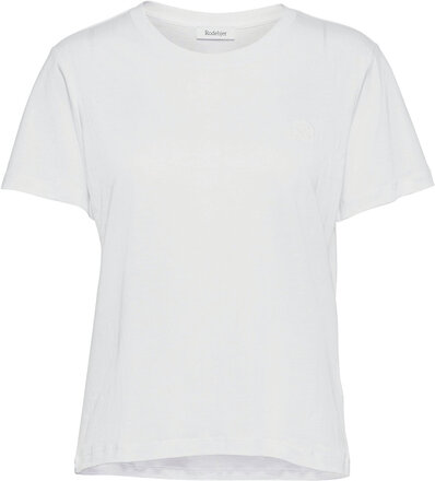 Rodebjer Ninja Logo T-shirts & Tops Short-sleeved Hvit RODEBJER*Betinget Tilbud