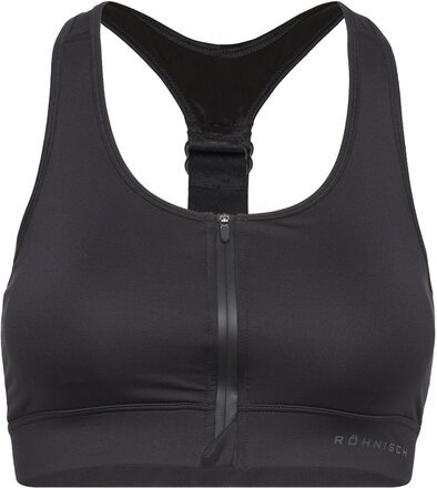 Front Zip Sportsbra Sport Bras & Tops Sports Bras - All Black Röhnisch