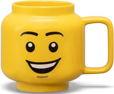 Lego Ceramic Mug Large Happy Boy Home Meal Time Cups & Mugs Cups Multi/mønstret LEGO STORAGE*Betinget Tilbud