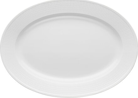 Swedish Grace Serving Dish Oval 40X29Cm Home Tableware Serving Dishes Serving Platters White Rörstrand