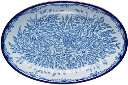 Ostindia Floris Oval Platter 33X22Cm Home Tableware Serving Dishes Serving Platters Blue Rörstrand
