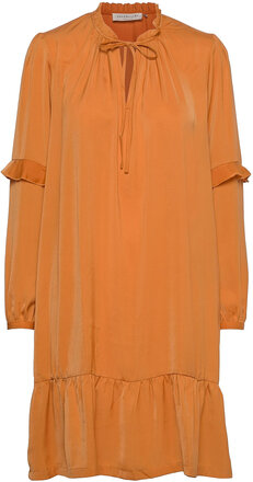 Recycle Polyester Dress Ls Kort Kjole Oransje Rosemunde*Betinget Tilbud