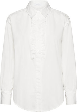 Rwsebony Shirt W/Ruffles Tops Shirts Long-sleeved White Rosemunde