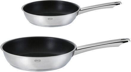 Stegepandesæt Non-Stick Moments Home Kitchen Pots & Pans Frying Pans Silver Rösle