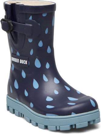 Rd Rubber Classic Raindrop Kids Shoes Rubberboots High Rubberboots Unlined Rubberboots Blå Rubber Duck*Betinget Tilbud