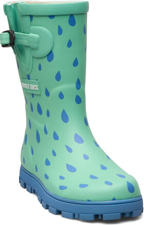 Rd Rubber Classic Raindrop Kids Shoes Rubberboots High Rubberboots Green Rubber Duck