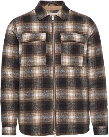 Lined Overshirt Tops Overshirts Multi/patterned Revolution