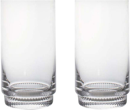 Saga Tumbler Hög, 2-Pack Home Tableware Glass Drinking Glass Nude Sagaform*Betinget Tilbud