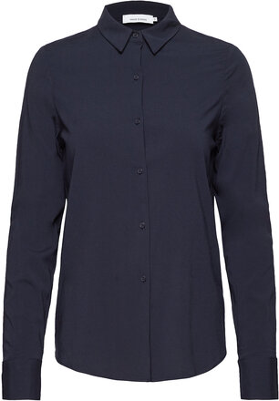 Milly Np Shirt 9942 Tops Shirts Long-sleeved Blue Samsøe Samsøe