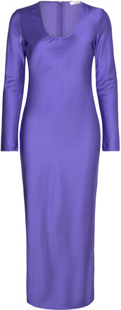 Alina U-N Dress 15039 Knälång Klänning Purple Samsøe Samsøe