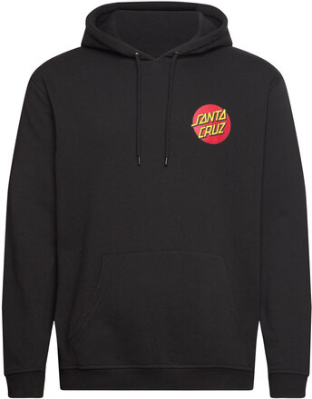 Classic Dot Chest Hood Tops Sweatshirts & Hoodies Hoodies Black Santa Cruz