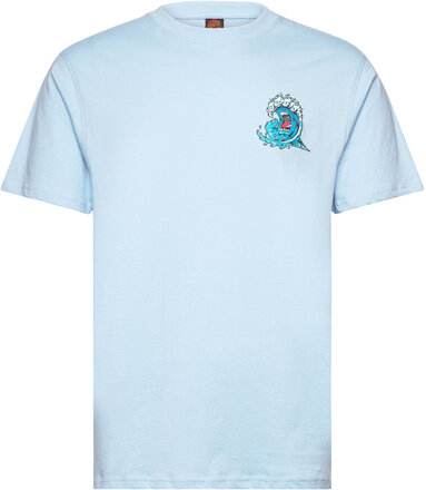 Screaming Wave T-Shirt Tops T-shirts Short-sleeved Blue Santa Cruz