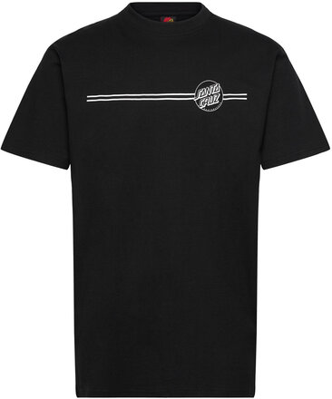 Opus Dot Stripe Tops T-Kortærmet Skjorte Black Santa Cruz