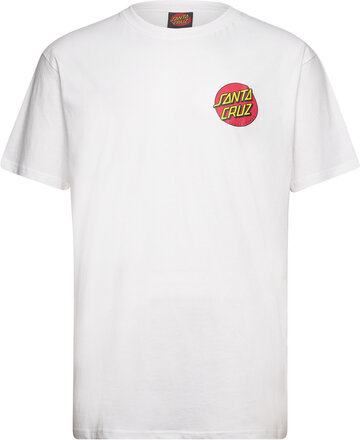 Classic Dot Chest T-Shirt Tops T-shirts Short-sleeved White Santa Cruz