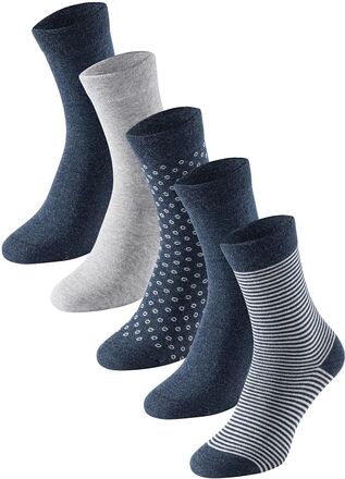 Socks Lingerie Socks Regular Socks Blå Schiesser*Betinget Tilbud