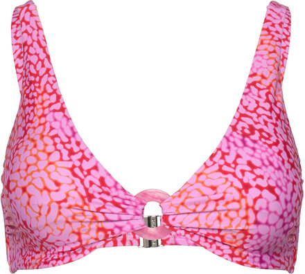 Seaskin Longline Tri Swimwear Bikinis Bikini Tops Triangle Bikinitops Pink Seafolly