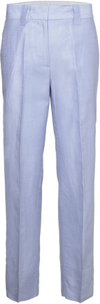 Liah Classic Trousers Bottoms Trousers Straight Leg Blue Second Female