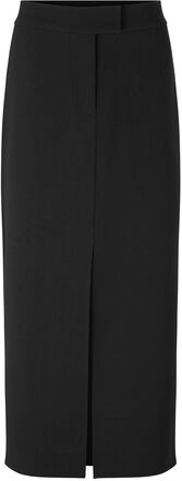 Fique Pencil Skirt Lang Nederdel Black Second Female