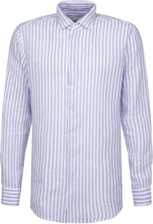 New Kent Ot Shirts Linen Shirts Blå Seidensticker*Betinget Tilbud