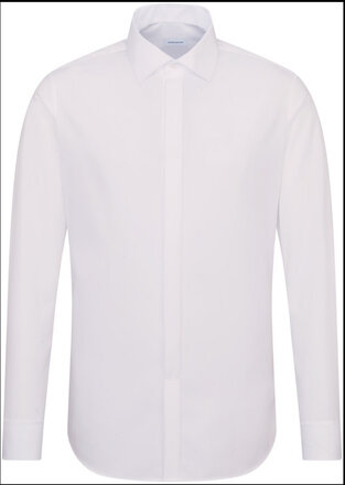 Cityhemden 1/1 Arm Tops Shirts Tuxedo Shirts White Seidensticker