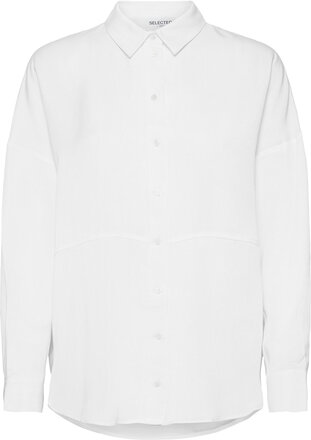 Slftrixy Ls Shirt Tops Shirts Long-sleeved White Selected Femme