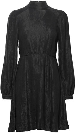 Slfmadina Ls Short Dress B Kort Kjole Black Selected Femme