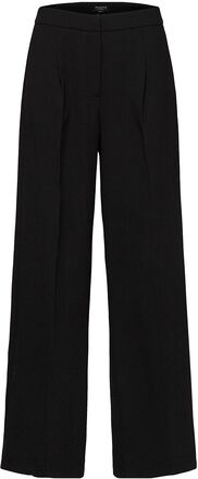 Slftinni Mw Wide Pant N Noos Bottoms Trousers Suitpants Black Selected Femme