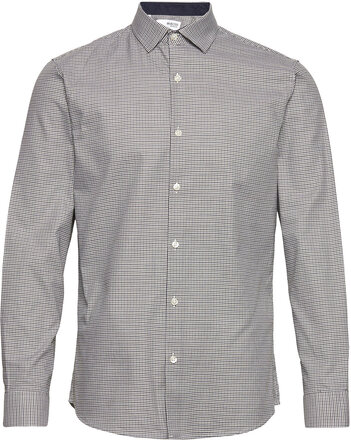 Slhslimnew-Mark Shirt Ls B Noos Tops Shirts Casual Grey Selected Homme