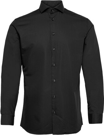 Slhslim-Ethan Shirt Ls Cut Away Noos Tops Shirts Tuxedo Shirts Black Selected Homme